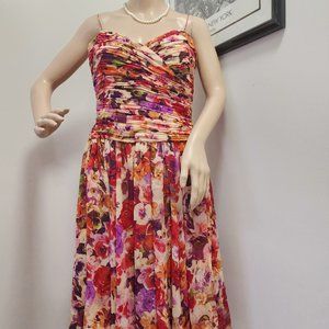 Ralph Lauren, elegant sleeveless petunia (mixed colors) dress